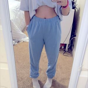 Blue sweatpants